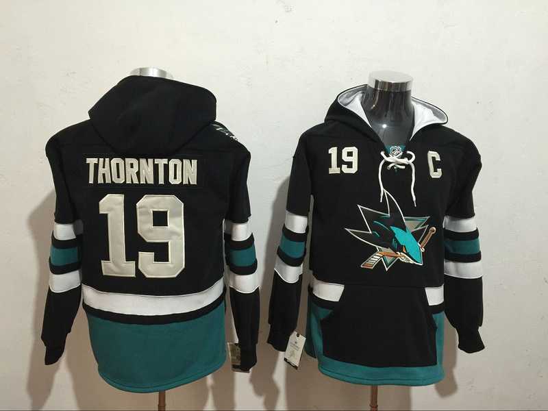 San Jose Sharks #19 Joe Thornton Black All Stitched Hoodie Sweatshirt,We sell and wholesale San Jose Sharks #19 Joe Thornton Black All Stitched Hoodie Sweatshirt on line form chian!